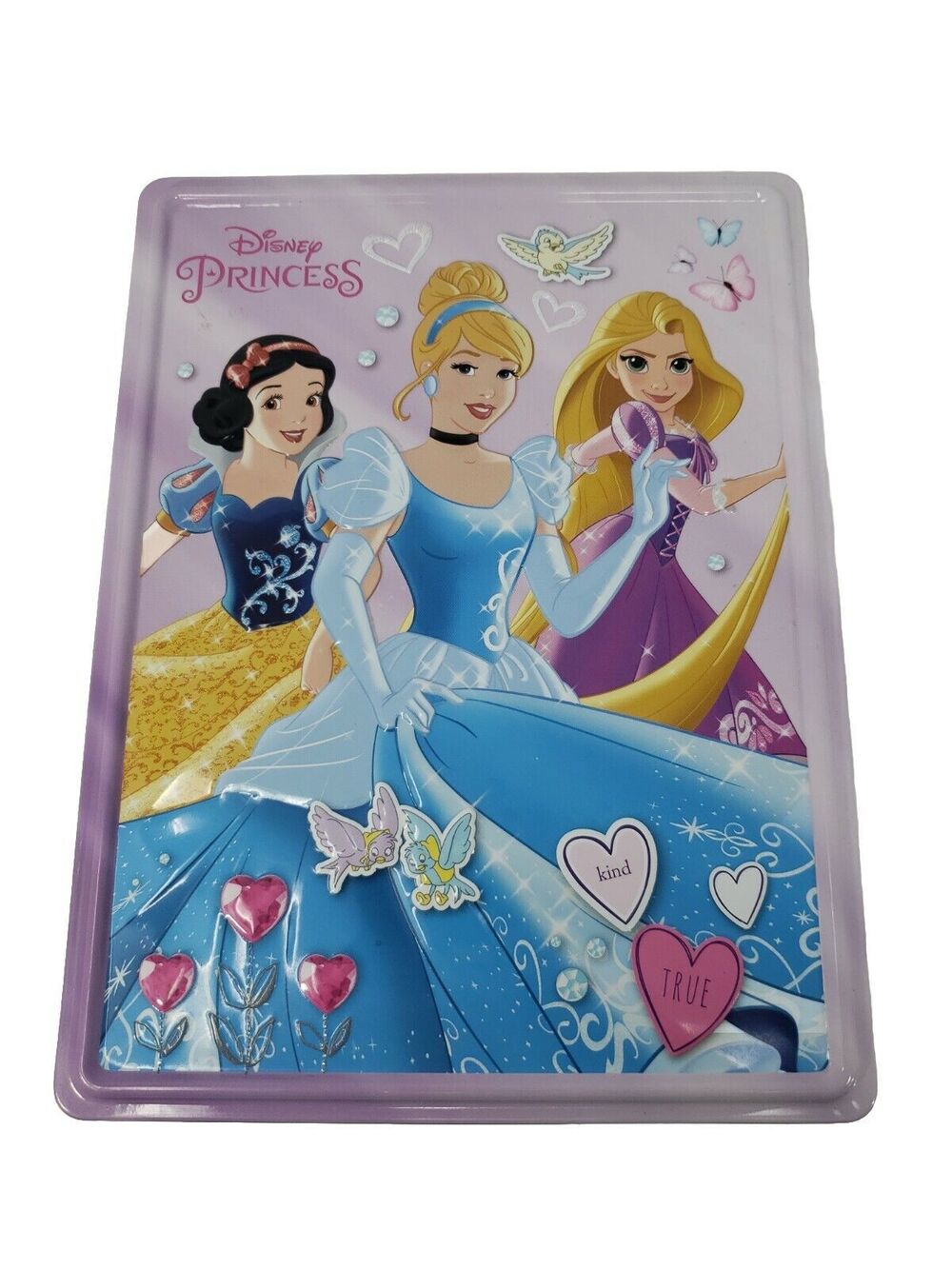Disney Princess Craft Tin with Stickers Poster and Three Activity Books Open Box